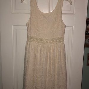 Special occasion dress with lace overlay